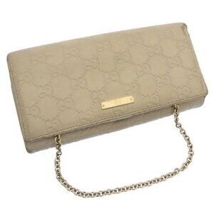 GUCCI Purse Light beige x gold Women Authentic secondhand